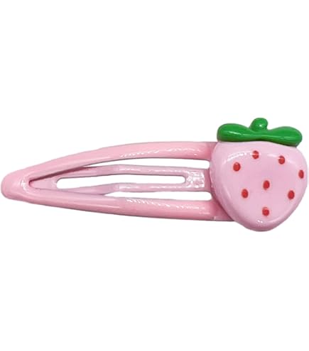 Amazon.co.jp: かわいいイチゴスナップヘアクリップ素敵なヘアピン